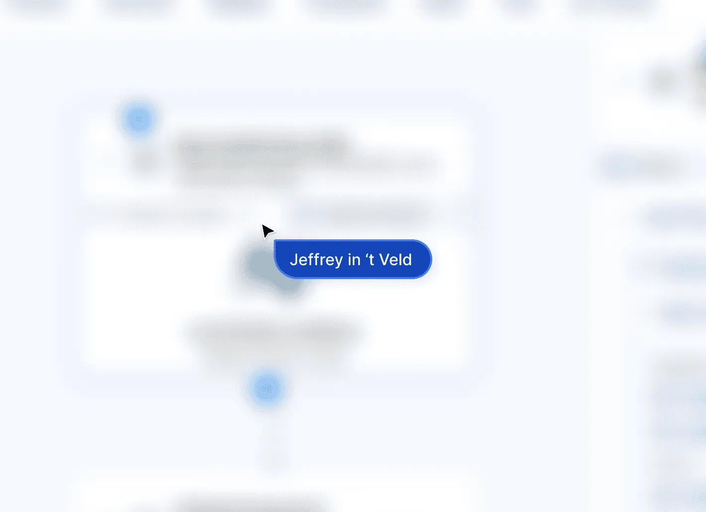 Schermopname van een interface-ontwerp in ontwikkeling